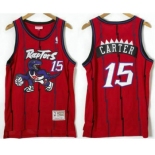 Men's Toronto Raptors #15 Vince Carter 1998-99 Red Hardwood Classics Soul Swingman Throwback Jersey