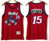 Men's Toronto Raptors #15 Vince Carter 1998-99 Red Hardwood Classics Soul Swingman Throwback Jersey