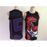 Men's Toronto Raptors #15 Vince Carter Authentic Black Big face Edition Basketball Jersey