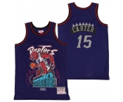 Men's Toronto Raptors #15 Vince Carter Purple Hardwood Classics Skull Edition Jersey