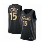 Men's Toronto Raptors #15 Vince Carter Swingman Black Basketball Jersey 2019-20 City Edition