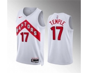 Men's Toronto Raptors #17 Garrett Temple White Association Edition Stitched Basketball Jersey