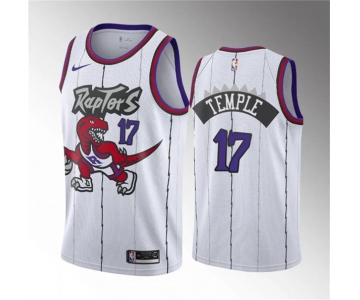 Men's Toronto Raptors #17 Garrett Temple White Classic Edition Stitched Basketball Jersey