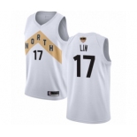 Men's Toronto Raptors #17 Jeremy Lin Authentic White 2019 Basketball Finals Bound Jersey - City Edition