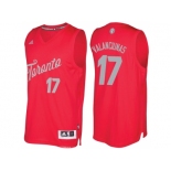 Men's Toronto Raptors #17 Jonas Valanciunas Red 2016 Christmas Day NBA Swingman Jersey