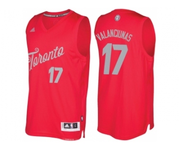 Men's Toronto Raptors #17 Jonas Valanciunas Red 2016 Christmas Day NBA Swingman Jersey