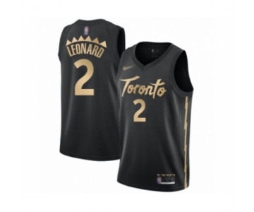 Men's Toronto Raptors #2 Kawhi Leonard Swingman Black Basketball Jersey 2019-20 City Edition