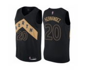 Men's Toronto Raptors #20 Dewan Hernandez Authentic Black Basketball Jersey - City Edition