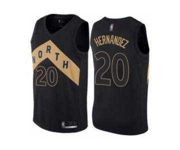 Men's Toronto Raptors #20 Dewan Hernandez Authentic Black Basketball Jersey - City Edition