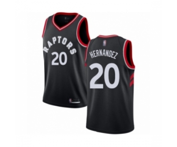 Men's Toronto Raptors #20 Dewan Hernandez Authentic Black Basketball Jersey Statement Edition