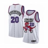 Men's Toronto Raptors #20 Dewan Hernandez Authentic White Hardwood Classics Basketball Jersey