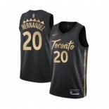 Men's Toronto Raptors #20 Dewan Hernandez Swingman Black Basketball Jersey 2019-20 City Edition