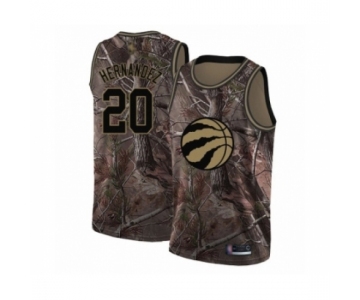 Men's Toronto Raptors #20 Dewan Hernandez Swingman Camo Realtree Collection Basketball Jersey