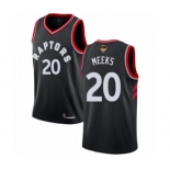 Men's Toronto Raptors #20 Jodie Meeks Swingman Black 2019 Basketball Finals Bound Jersey Statement Edition