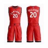 Men's Toronto Raptors #20 Rondae Hollis-Jefferson Authentic Red Basketball Suit Jersey - Icon Edition