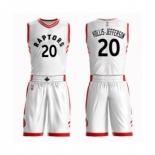 Men's Toronto Raptors #20 Rondae Hollis-Jefferson Authentic White Basketball Suit Jersey - Association Edition