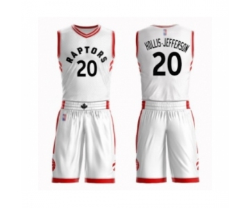 Men's Toronto Raptors #20 Rondae Hollis-Jefferson Authentic White Basketball Suit Jersey - Association Edition