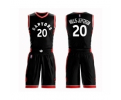 Men's Toronto Raptors #20 Rondae Hollis-Jefferson Swingman Black Basketball Suit Jersey Statement Edition