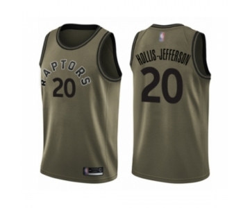 Men's Toronto Raptors #20 Rondae Hollis-Jefferson Swingman Green Salute to Service Basketball Jersey