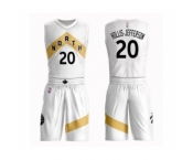 Men's Toronto Raptors #20 Rondae Hollis-Jefferson Swingman White Basketball Suit Jersey - City Edition