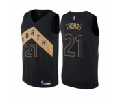 Men's Toronto Raptors #21 Matt Thomas Authentic Black Basketball Jersey - City Edition