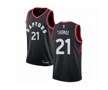 Men's Toronto Raptors #21 Matt Thomas Authentic Black Basketball Jersey Statement Edition