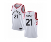 Men's Toronto Raptors #21 Matt Thomas Authentic White Basketball Jersey - Association Edition