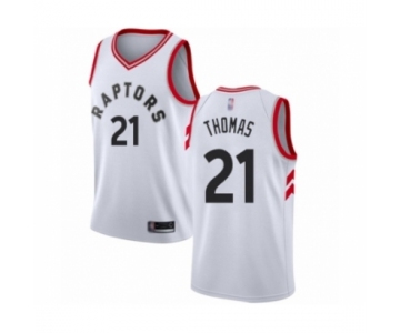 Men's Toronto Raptors #21 Matt Thomas Authentic White Basketball Jersey - Association Edition