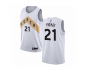 Men's Toronto Raptors #21 Matt Thomas Authentic White Basketball Jersey - City Edition