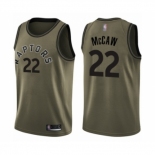 Men's Toronto Raptors #22 Patrick McCaw Swingman Green Salute to Service Basketball Jersey