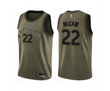 Men's Toronto Raptors #22 Patrick McCaw Swingman Green Salute to Service Basketball Jersey