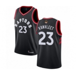 Men's Toronto Raptors #23 Fred VanVleet Authentic Black 2019 Basketball Finals Bound Jersey Statement Edition