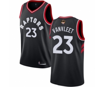 Men's Toronto Raptors #23 Fred VanVleet Authentic Black 2019 Basketball Finals Bound Jersey Statement Edition