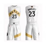 Men's Toronto Raptors #23 Fred VanVleet Authentic White 2019 Basketball Finals Bound Suit Jersey - City Edition