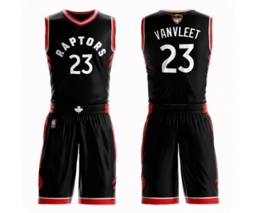 Men's Toronto Raptors #23 Fred VanVleet Swingman Black 2019 Basketball Finals Bound Suit Jersey Statement Edition