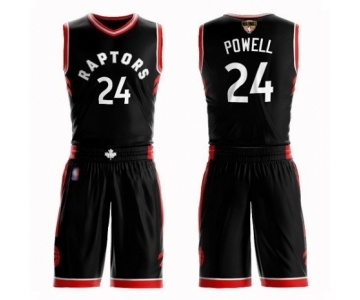 Men's Toronto Raptors #24 Norman Powell Authentic Black 2019 Basketball Finals Bound Suit Jersey Statement Edition