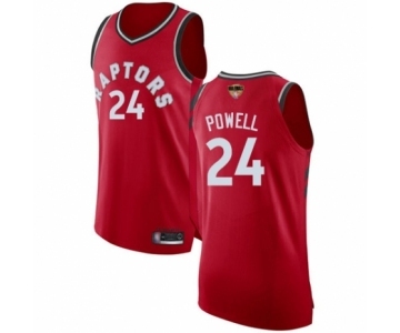 Men's Toronto Raptors #24 Norman Powell Authentic Red 2019 Basketball Finals Bound Jersey - Icon Edition