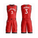 Men's Toronto Raptors #3 OG Anunoby Authentic Red 2019 Basketball Finals Bound Suit Jersey - Icon Edition