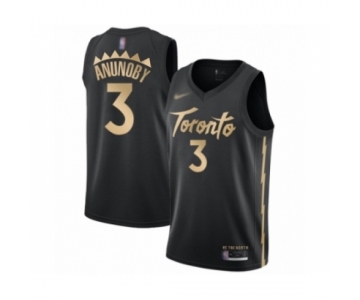 Men's Toronto Raptors #3 OG Anunoby Swingman Black Basketball Jersey 2019-20 City Edition