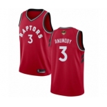 Men's Toronto Raptors #3 OG Anunoby Swingman Red 2019 Basketball Finals Bound Jersey - Icon Edition