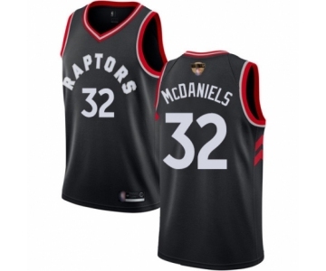 Men's Toronto Raptors #32 KJ McDaniels Authentic Black 2019 Basketball Finals Bound Jersey Statement Edition