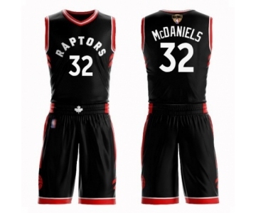 Men's Toronto Raptors #32 KJ McDaniels Authentic Black 2019 Basketball Finals Bound Suit Jersey Statement Edition