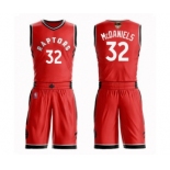 Men's Toronto Raptors #32 KJ McDaniels Authentic Red 2019 Basketball Finals Bound Suit Jersey - Icon Edition