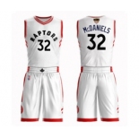 Men's Toronto Raptors #32 KJ McDaniels Authentic White 2019 Basketball Finals Bound Suit Jersey - Association Edition