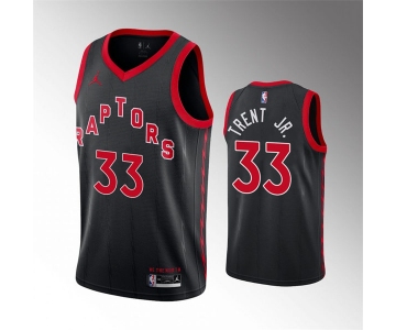 Mens Toronto Raptors #33 Gary Trent Jr. Black Statement Edition Jersey