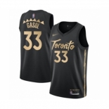 Men's Toronto Raptors #33 Marc Gasol Swingman Black Basketball Jersey 2019-20 City Edition