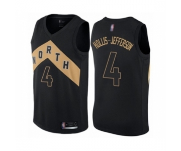 Men's Toronto Raptors #4 Rondae Hollis-Jefferson Authentic Black Basketball Jersey - City Edition