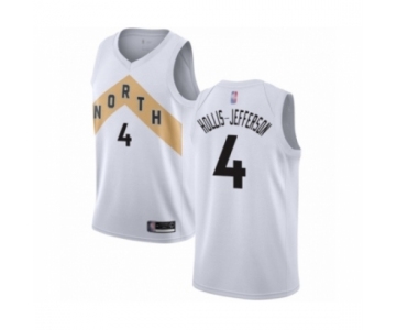 Men's Toronto Raptors #4 Rondae Hollis-Jefferson Authentic White Basketball Jersey - City Edition