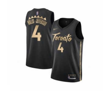 Men's Toronto Raptors #4 Rondae Hollis-Jefferson Swingman Black Basketball Jersey 2019-20 City Edition