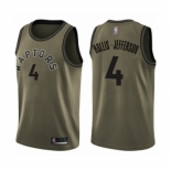 Men's Toronto Raptors #4 Rondae Hollis-Jefferson Swingman Green Salute to Service Basketball Jersey